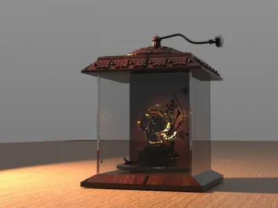 Wood Music Box Free low-poly 3D model