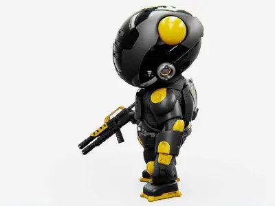 TROOPER ALIENWARE v-c Rigged for Unreal Engine - Unity - MIXAMO 3D model