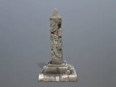 pillar Low-poly 3D model buy