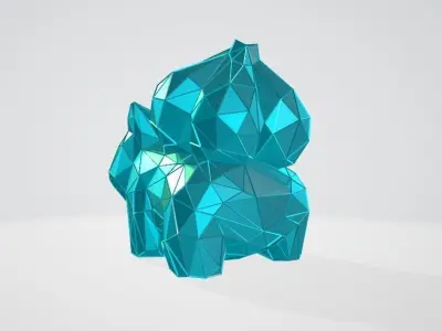 Pokemon Bulbasaur WIREFRAME VORONOI WIREMESH MESH 3D print model