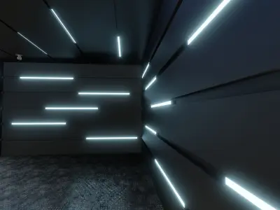 Car studio interior 3D model