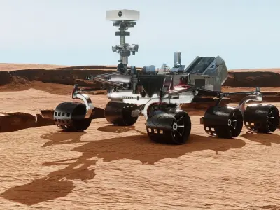 Mars Rover 3D model PBR materials Low-poly 3D model