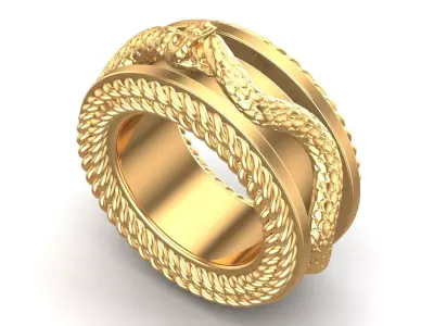 Snake Spinner Ring                     3D print model