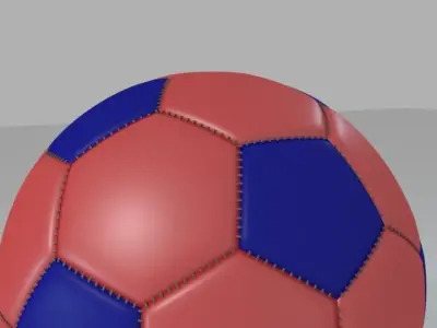 Orange and Blue Football 3D model