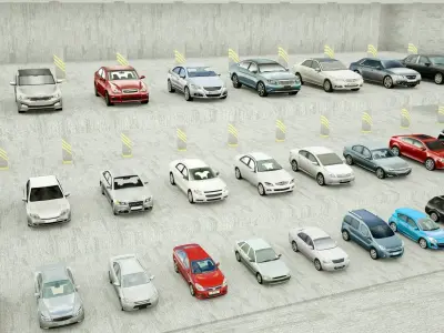 185 Low-Poly vehicles no brands Low-poly 3D model