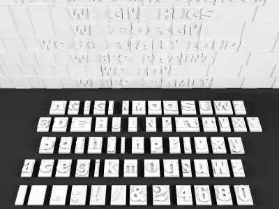 wall letters 3D print model