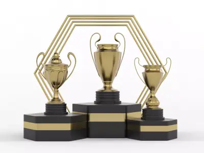Trophy Cup Collection 3D model 16
