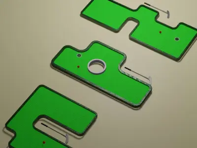 Miniature Golf Course 02 set 3D model