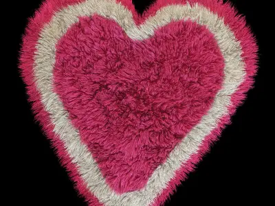 Rug heart 3D model