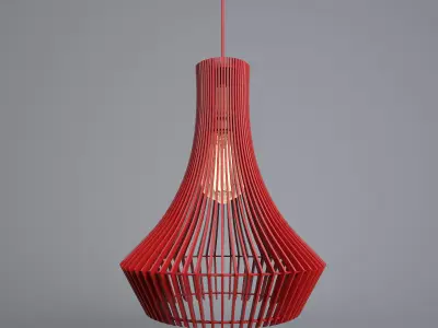 Modern Red lamp 3D model