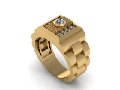 man ring for daimonds 3D print model
