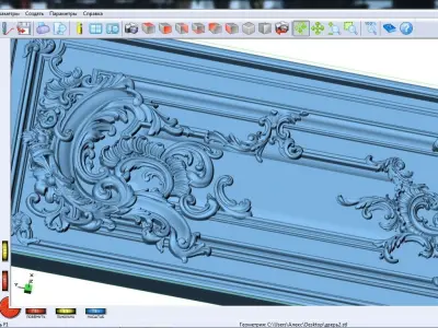 3D Model STL Carved Door 3D model