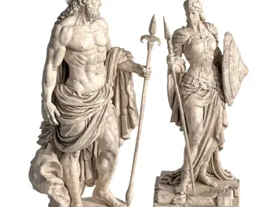 2 Warrior Goddess 3D model