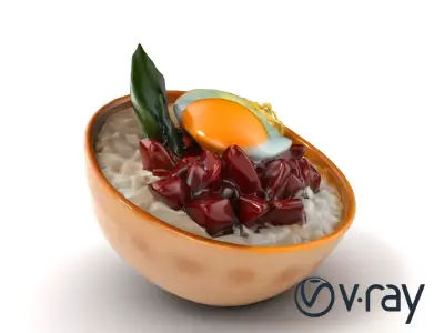 Teriyaki Beef Donburi Rice Bowl model pack Low-poly 3D model