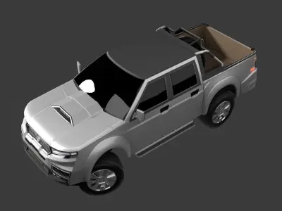 German jeepsy Low-poly 3D model