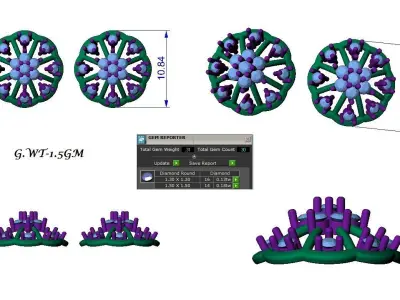 Light wt Women Diamond Earrings  3D print model