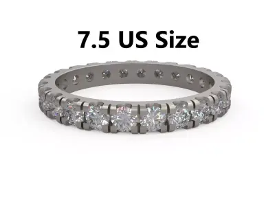 Model 1180 Eternity Diamond Ring Band US Size 3D print model