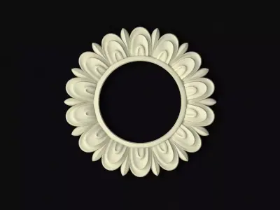 Central decor ornament for furniture 3D model 286