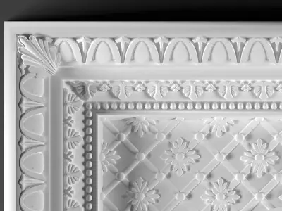 ornamental classic decoration 3d model frame vol 26 3D model