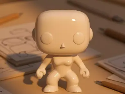 Female funko pop diy 3D print model
