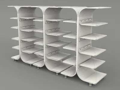 Bookcase Ton Ton Low-poly 3D model