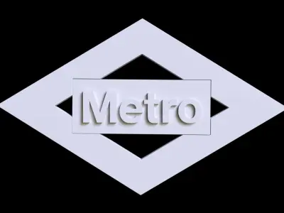 Madrid Metro Logo 3D model