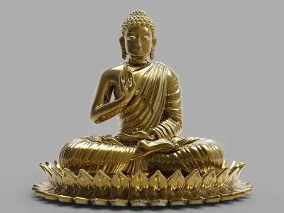 Buddha Model statue 3D model