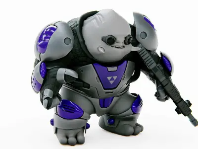 ALIEN MOBBY B-3  Rigged for Unreal Engine - Unity - MIXAMO 3D model