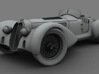 Alfa Romeo 8C-2900 Mille Miglia 1938 3D model