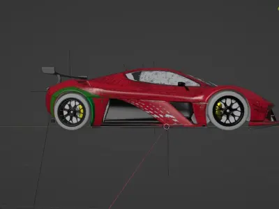 ferrari Low-poly 3D model