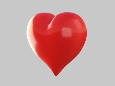 Heart icon v 25 3D model
