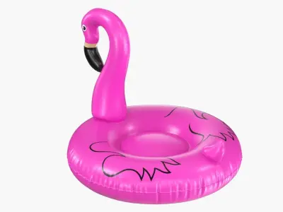 Inflatable Flamingo Pool Float PBR 3D model