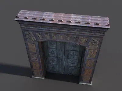 Decorative Door 60 Low-poly 3D model