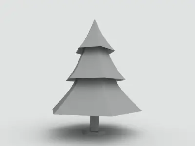 Tree Lowpoly christmas Free low-poly 3D model