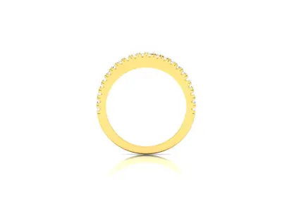 Band 3dm Render Details diamond eternity gold 3D print model