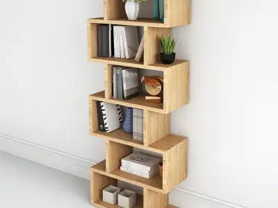 Decoration set bookcase 3D model