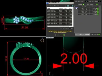 Jewelry Diamond Ring 3D Print Model 3D print model 26