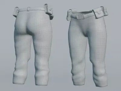 Tactical Pants Game ready  Low-poly 3D model