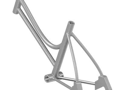 Titanium Premium Ladies Bicycle Frame 3D model