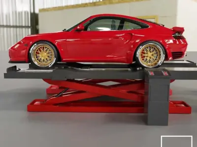 DIORAMA -  WHEEL ALIGNMENT LIFT FOR RC AND DIECAST 3D print model
