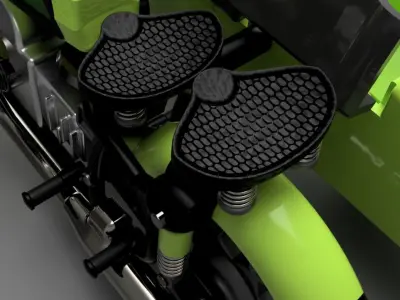 MOTORCYCLE WITH SIDECAR AND TOOTHPICKS 3D print model