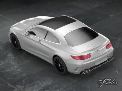 Mercedes S63 AMG 2015 and Environment 3D model