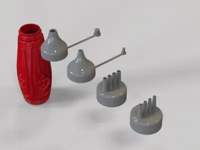 Sauce Bottle With Chang-able Nozzle  3D print model
