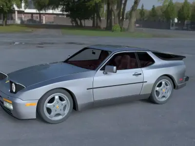 Porsche 944 Turbo S with interior HDRI 3D model