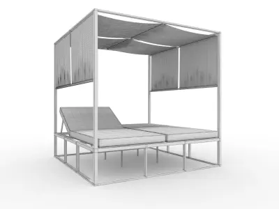 Poolside Cabana 03 3D model