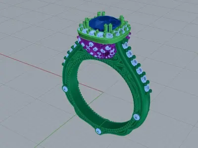 Verragio ring 3D print model
