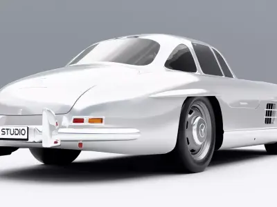 Mercedes-Benz 300 SL Gullwing Low-poly 3D model