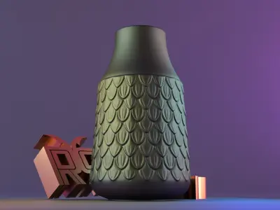Luxury patterned vase 3D print model