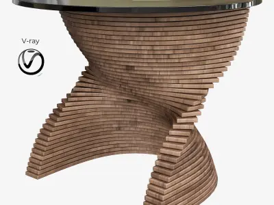 Side table and  coffee table 3d model collection  Low-poly 3D model