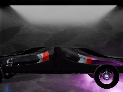 concept car Low-poly 3D model